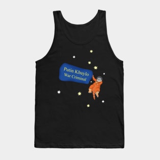 Space cat. Cat cosmonaut with a poster Putin Khuilo Tank Top